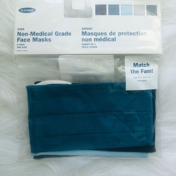 Brand New Old Navy Kids Face Mask 5‎ In The Pack - Picture 2 of 4